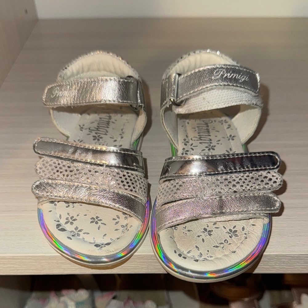 Primigi Silver Sandals Sparkly Velcro Summer